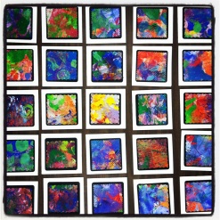 Art cards created from the paintings made on Beautification Day during the Art Roll Project!